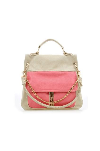 Oasap Multi-functional Contrast Colored Shoulder Bag With Plaited Strap