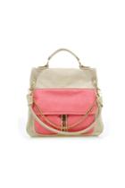 Oasap Multi-functional Contrast Colored Shoulder Bag With Plaited Strap