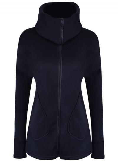 Oasap Turtle Neck Zip Front Thicken Coat With Cargo Pockets
