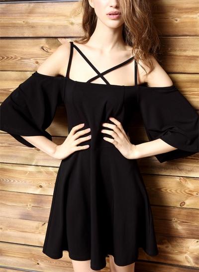 Oasap Hot Off Shoulder Loose Slip Dress