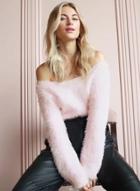 Oasap Casual Off Shoulder Long Sleeve Pullover Sweater
