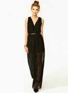 Oasap Black V Neck High Waist Jumpsuit