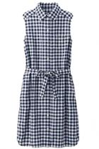 Oasap Plaid Print Basic Collar Mini Dress