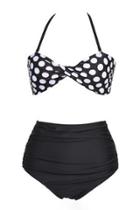 Oasap Polka Dot High Waist Bikini