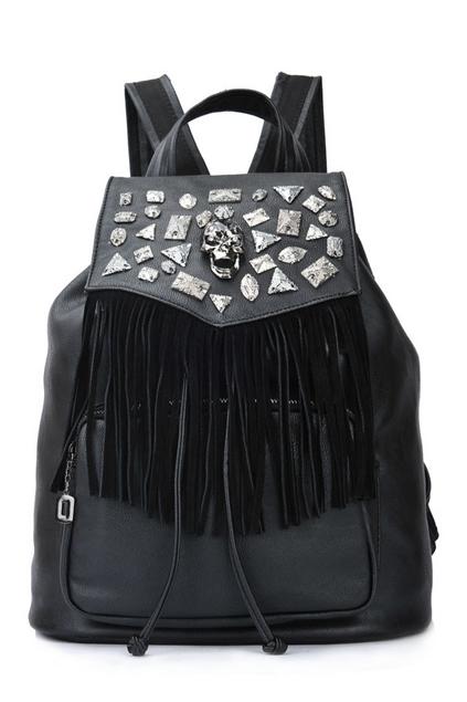 Oasap Rhinestone Tassel Backpack