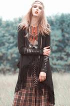 Oasap Stylish Tassel Open Front Coat