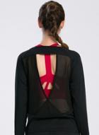 Oasap Women's Breathable Long Sleeve Back V Cutout Sports Tee