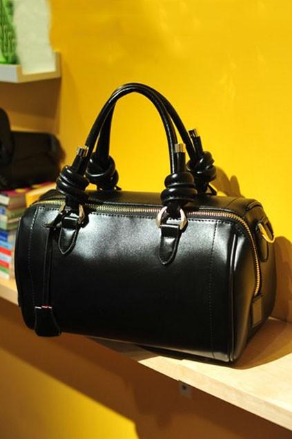 Oasap Concise Style Zipped Shoulder Bag With Knots