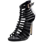 Oasap Peep Toe Ankle Buckle Gladiator High Heels Sandals