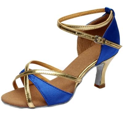 Oasap Peep Toe Cross Strap High Heels Latin Dance Shoes.
