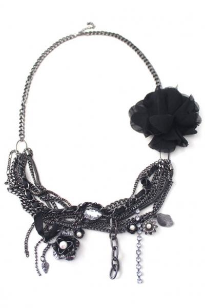 Oasap Rosette Orante Multi-strand Layered Necklace