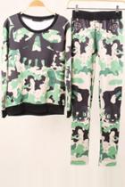 Oasap Bold Camouflage Suits