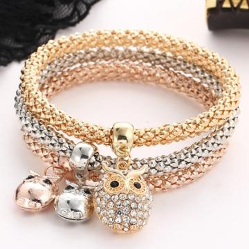 Oasap Fashion 3 Pieces Owl Bracelet