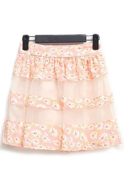Oasap Semi-sheer Daisy Skirt
