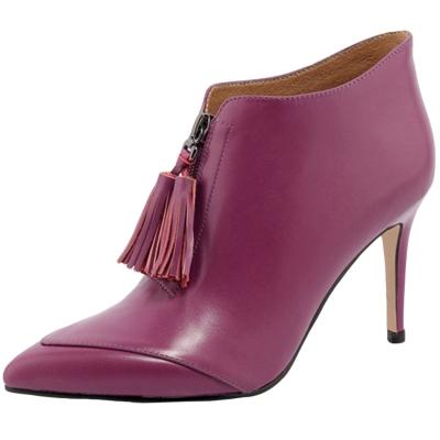 Oasap Fashion Pointed Toe Tasseled Ankle Boots