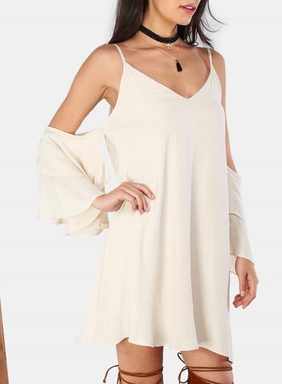 Oasap Spaghetti Strap Off Shoulder Dresses