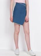 Oasap Fashion Irregular Mini Denim Skirt