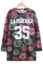 Oasap 35 Floral Fleece Sweatshirt