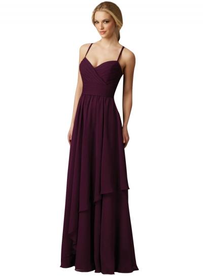 Oasap Women's Spaghetti Strap Ruffled Asymmetric Prom Dress