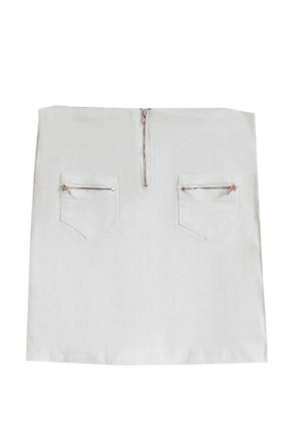 Oasap High Waist Zipped Hip Hugging Skirt