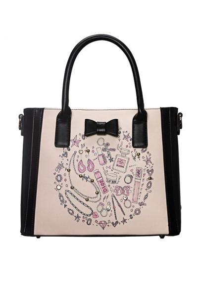 Oasap Sweet Studded Color Block Bag