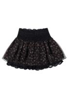Oasap Multi Layer Floral Print Chiffon Skirt With Lace Waist