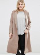 Oasap Women's Wool Blend Notch Laper Open Front Coat