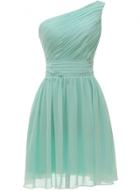 Oasap Women's Chic One Shoulder Ruffled Bridesmaid Dress