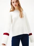 Oasap Fashion Ripped High Low Pullover Sweater