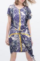 Oasap Flowy Floral Print Batwing Sleeve Dress