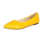 Oasap Cute Solid Color Pointed Toe Flat Heels Shoes