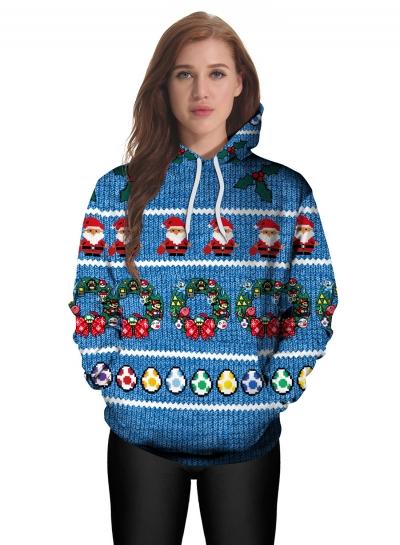 Oasap Fashion Christmas Loose Fit Hoodie