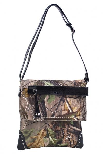 Oasap Camouflage Messenger Bag With Tassel