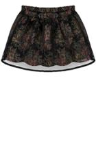 Oasap Floral Embroidered A-line Skirt