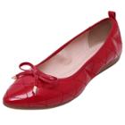 Oasap Women's Bow Decoration Pointed Toe Falt Egg Roll Shoes