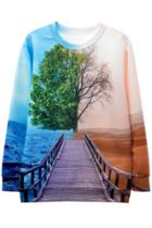 Oasap Environmental Inspired Pattern Sweatshirt