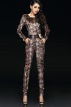 Oasap Standout Serpentine Jumpsuits