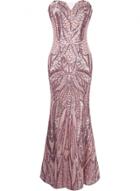 Oasap Sequin Trim Fishtail Gown Prom Dress