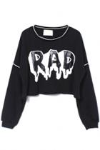 Oasap Chic Rad Cropped Sweatshirt