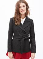 Oasap Double Breasted Wool Blend Coat