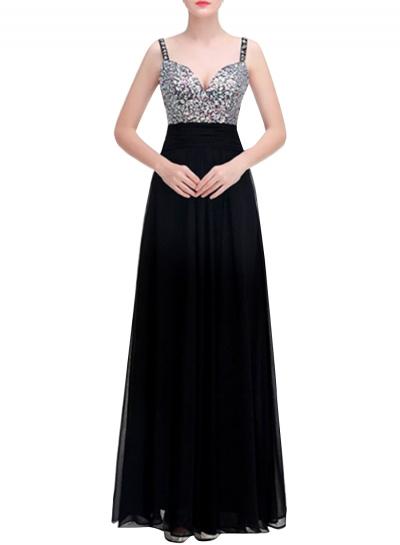 Oasap Women's Chic Spaghetti Strap Backless Prom Dress
