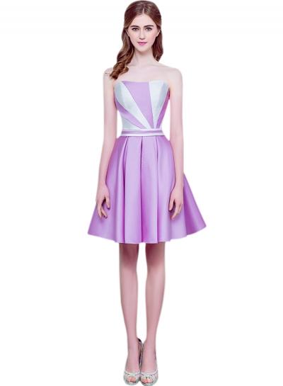 Oasap Women's Elegant Strapless Fit Flare Party Bridesmaid Dress