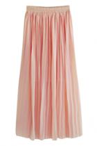 Oasap Sweet Solid Pleated Woman Skirt