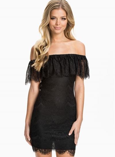 Oasap Strapless Lace Hem Backless Bodycon Dresses