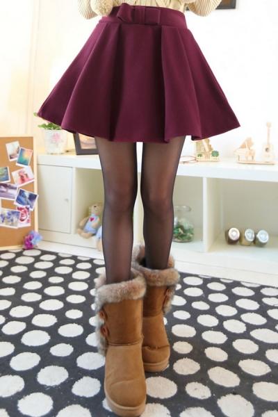 Oasap Bowknot A-line Skirt