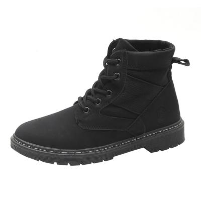 Oasap Low Heels Round Toe Lace Up Ankle Boots