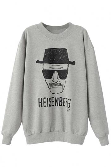 Oasap Essential Printed Sweatshirt