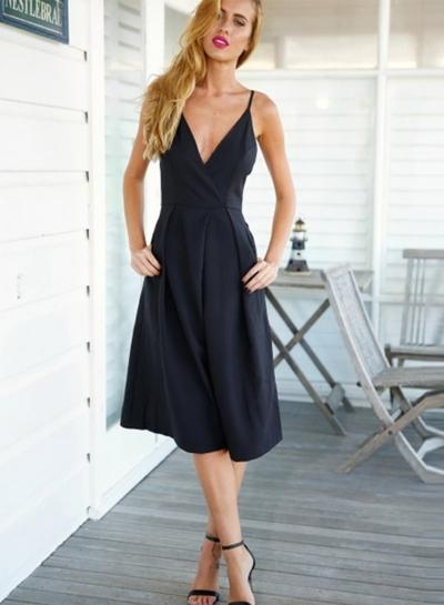 Oasap Black Wide Leg Jumpsuit