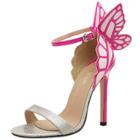 Oasap Peep Toe High Heels Ankle Buckle Butterfly Sandals