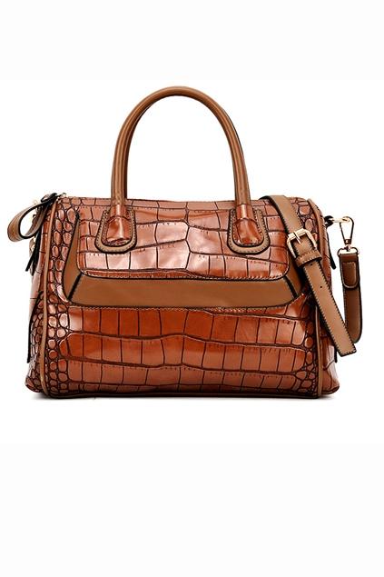 Oasap Vintage Crocodile Skin Pattern Shoulder Bag